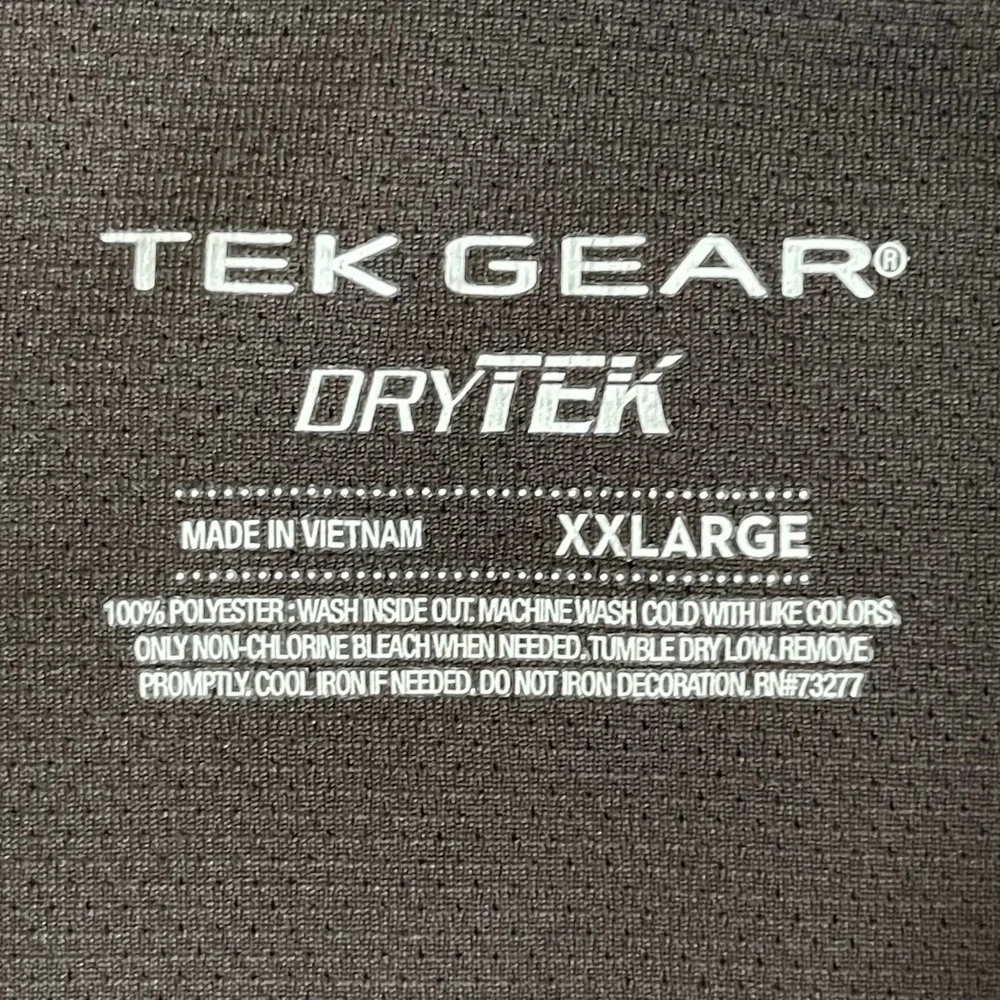 Tek Gear Men's Gray Black DryTek 1/4 Zip Training Pullover Sweatshirt Size XXL